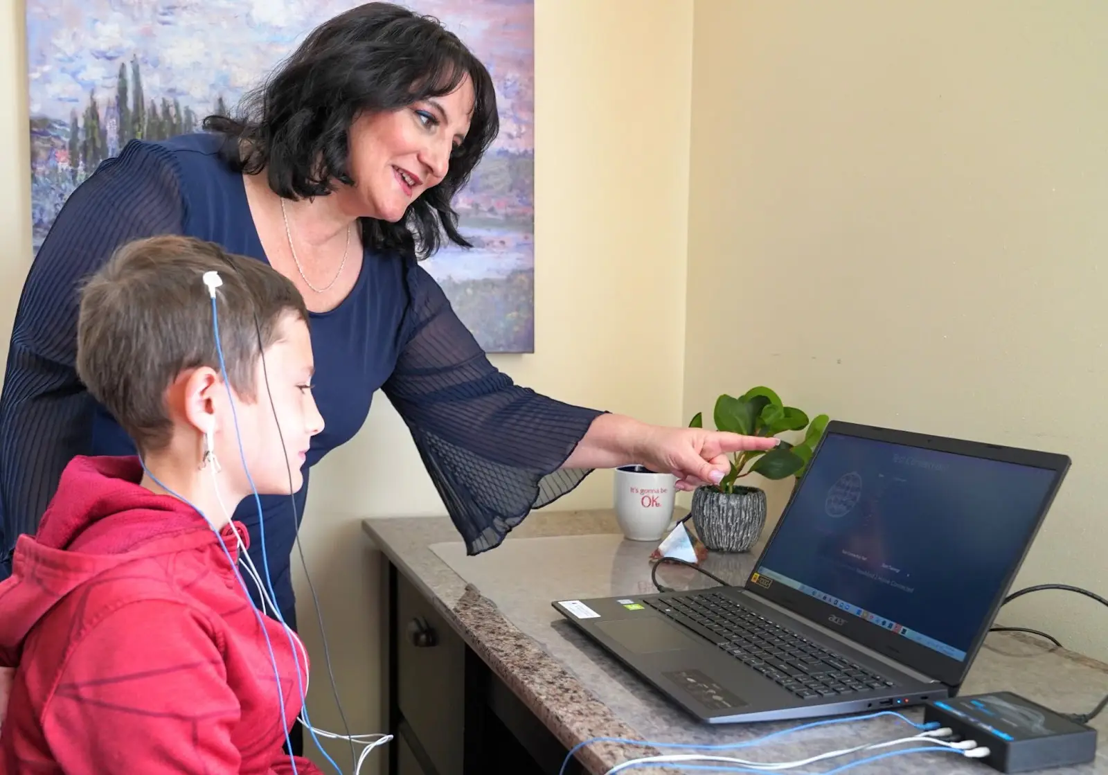 Dr. Roseann Capanna-Hodge Neurofeedback Session