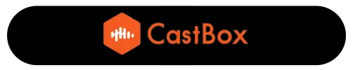 Castbox logo, featuring a sleek and modern design with the name 'Castbox' in bold lettering, representing the popular podcast platform known for streaming and discovering podcasts.