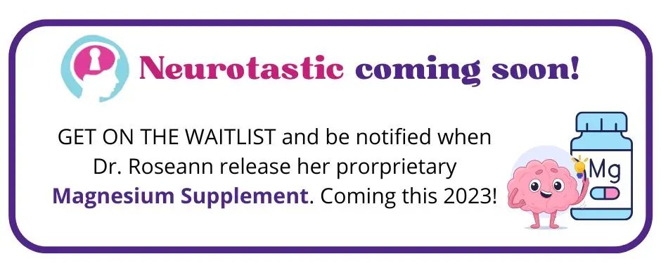 A poster depicting the correlation between magnesium and mental health, with the words "neurotic soon" highlighted.