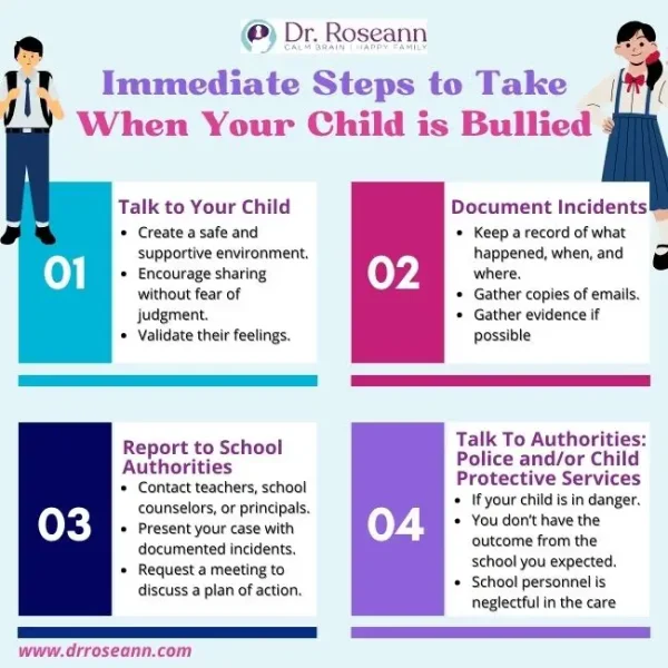 Immediate Steps to Take When Your Child is Bullied