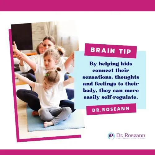 Infographic: Teach kids to connect their thoughts, feelings, and sensations through mindfulness to improve focus and self-regulation