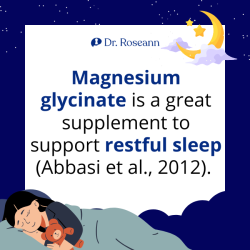 magnesium glycinate is a great supplement to support restful sleep especially when you take it during the best time